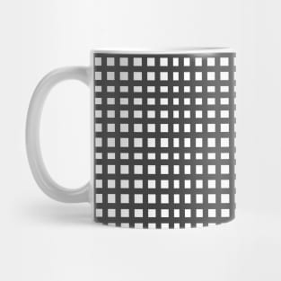 Grey mesh grid square lines pattern Mug